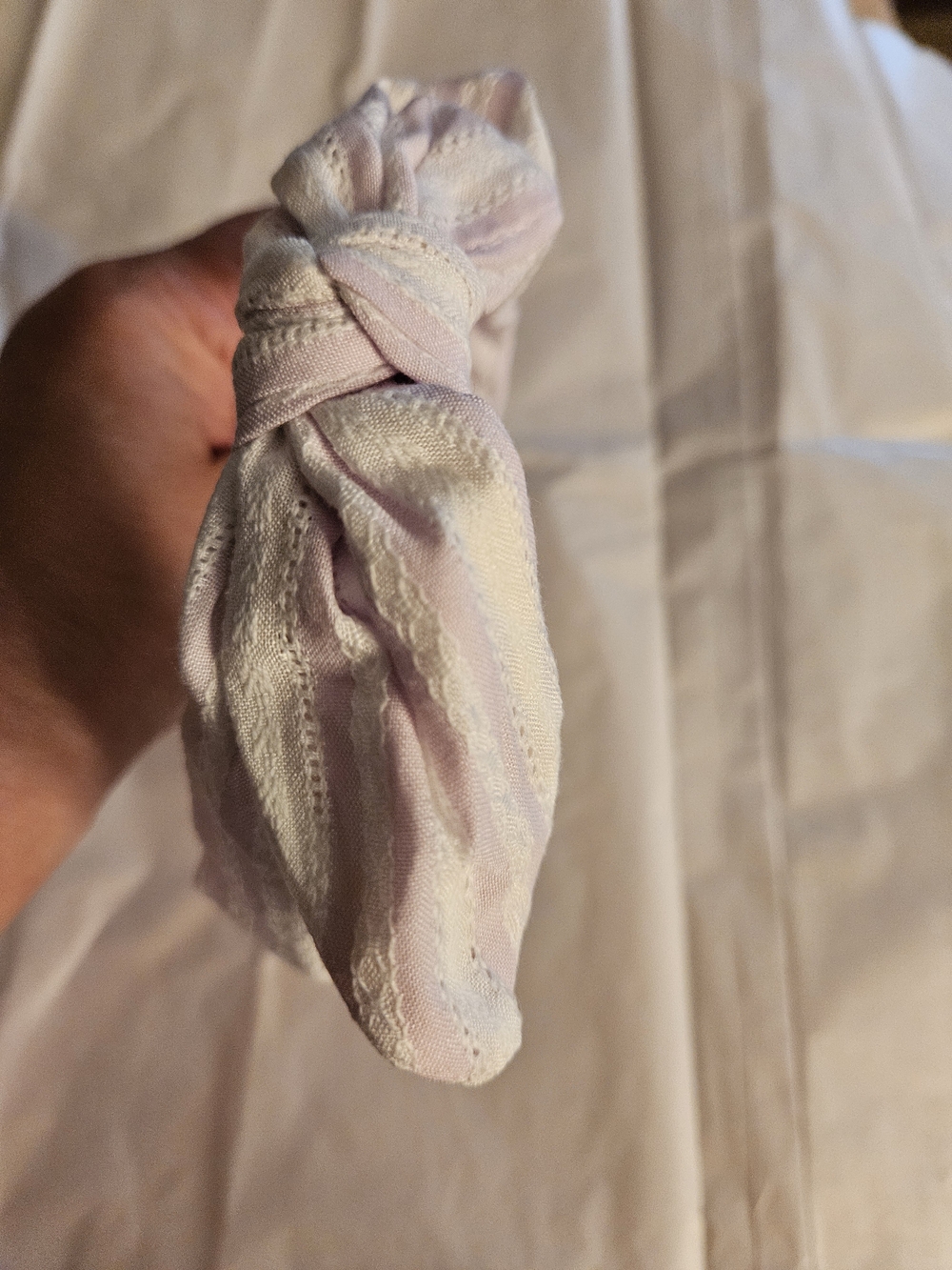 Soft Lavender Striped Knot Headband - Women Accessories